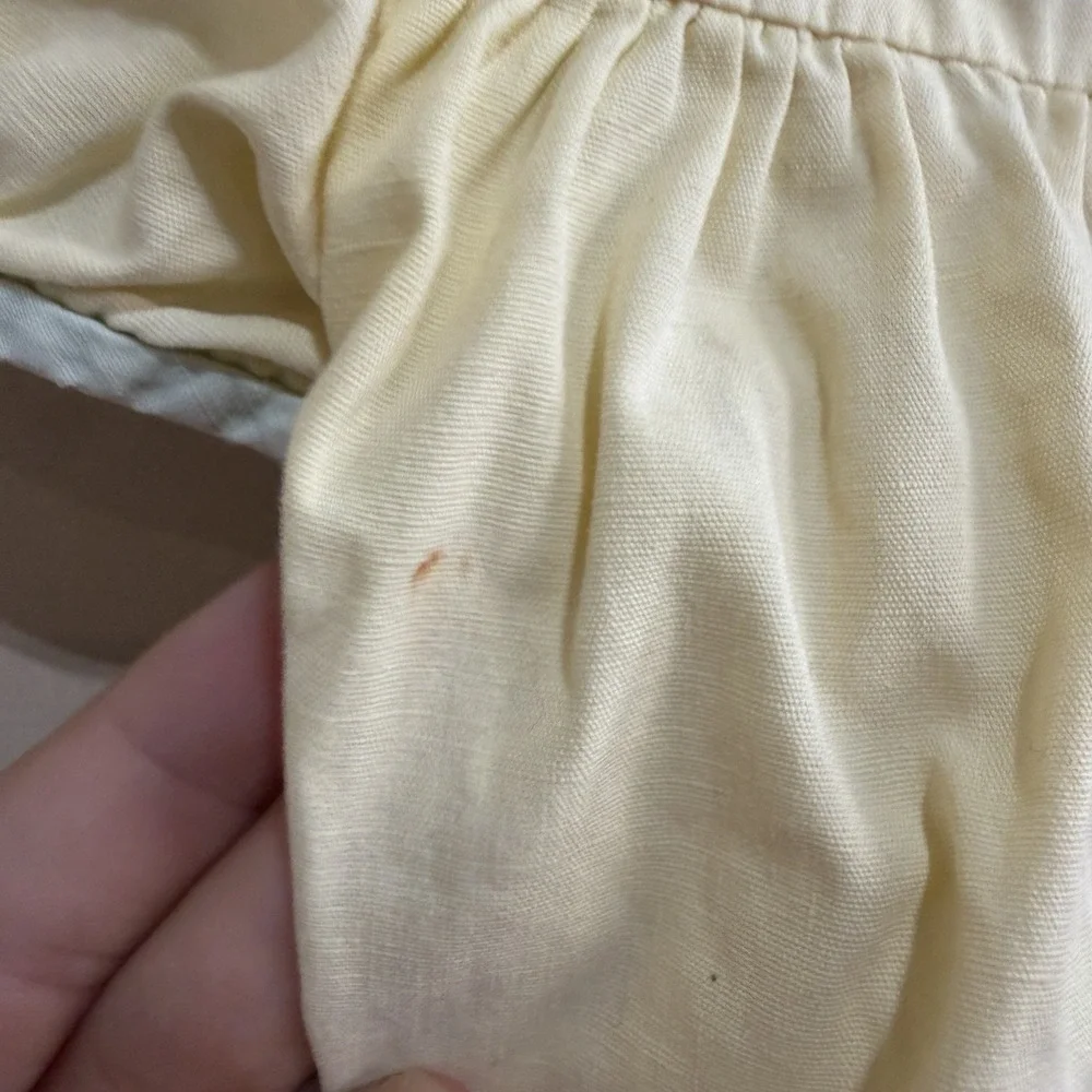 Vtg 50s Nannette Smocked Yellow Toddler Frock Dress Sz 2 Repair Flaws As-Is USA